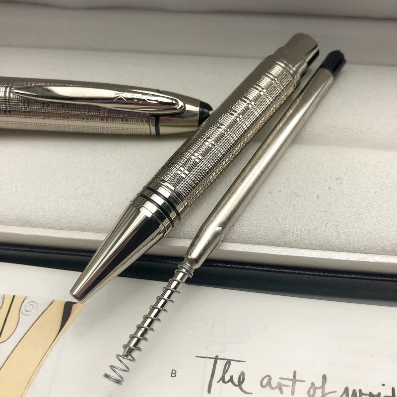 Большой Джон Кеннеди Роскошная темно-синяя металлическая шариковая ручка MB с