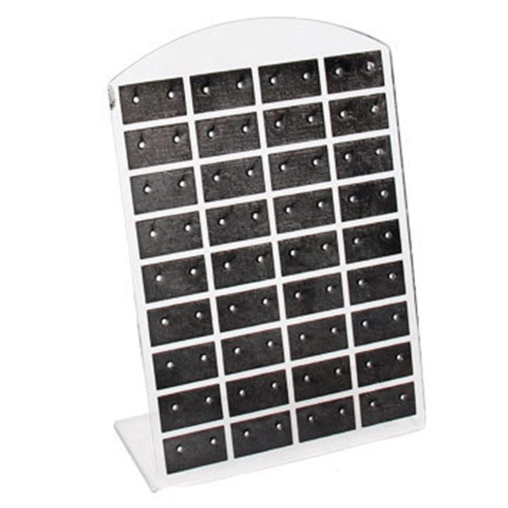 

72 Holes Plastic Jewelry Display Show Rack Earrings Pendant Ear Hook Stand Storage Shelf Showcase Organizer Holder A