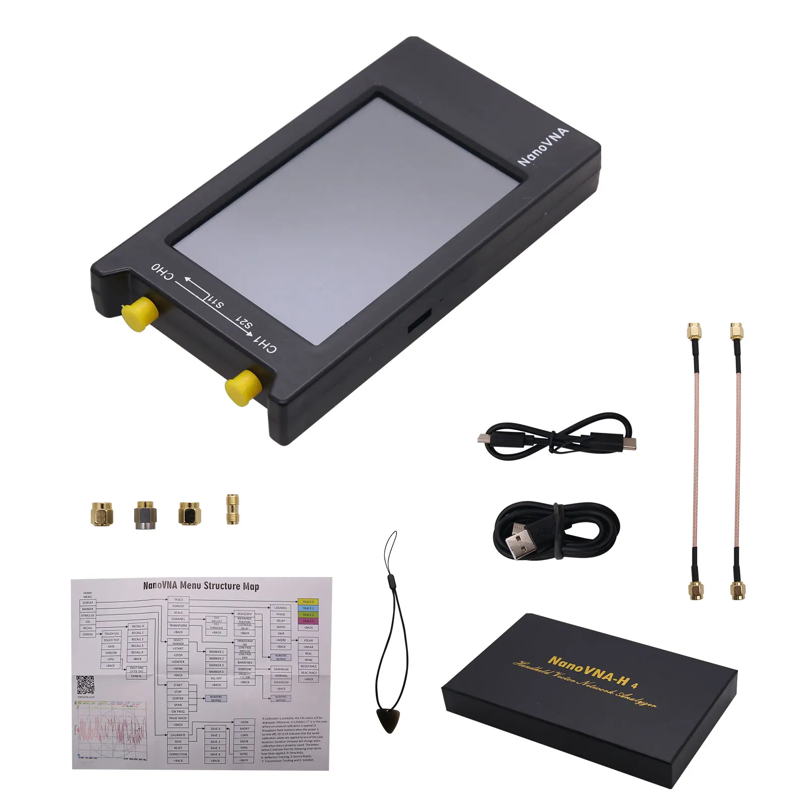 

50KHz-1.5GHz Vector Network Analyzer NanoVNA Vector with 4" LCD Display For UHF Antenna NanoVNA-H4