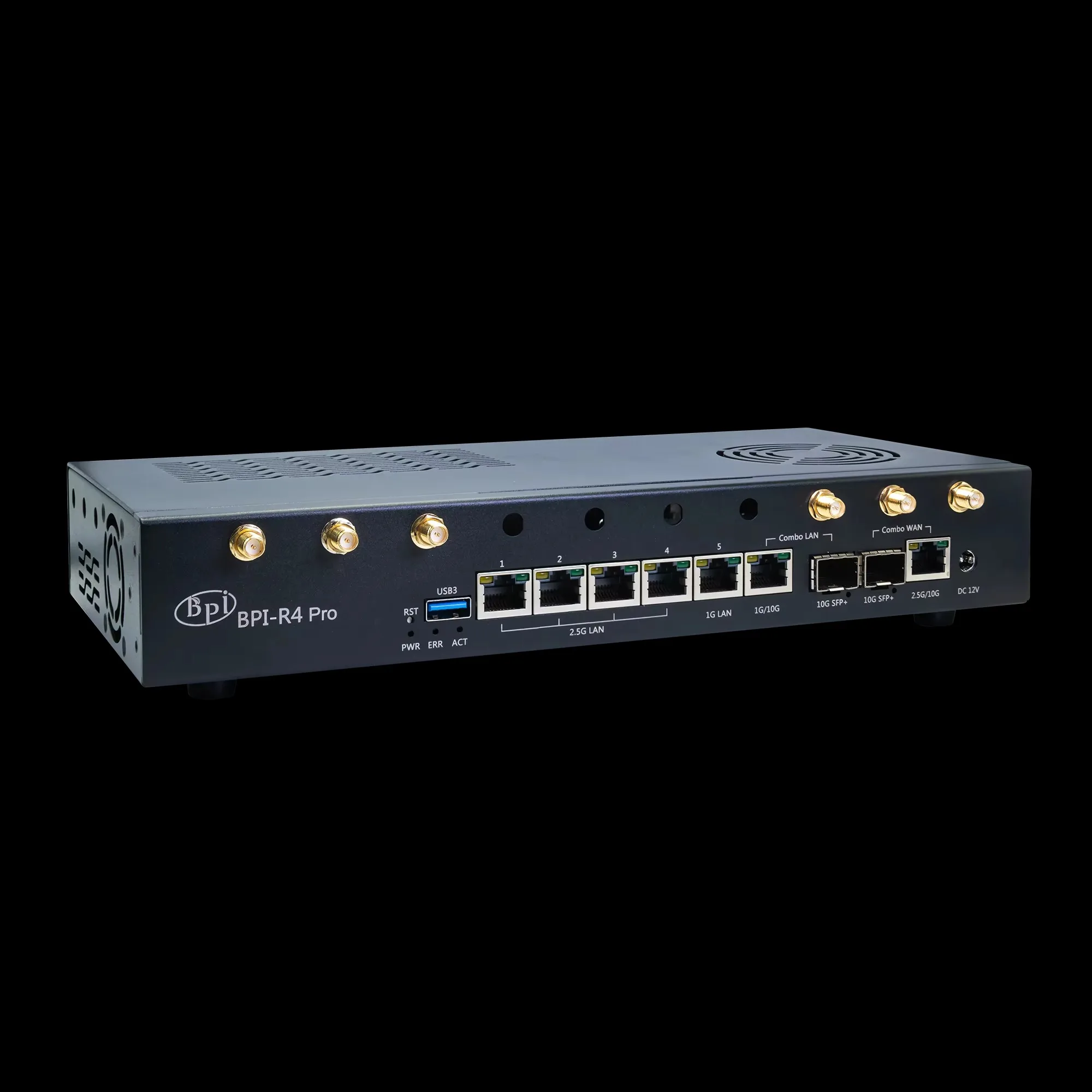 Комплект SmCpBanana Pi BPI-R4 PRO с корпусом, блоком питания и вентилятором, MediaTek MT7988A, четырехъядерный процессор Arm Cortex-A7, 8 ГБ DDR4, 8 ГБ EMMC, маршрутизатор (art.: 3920db9747b2a) - 3920db9747b2a