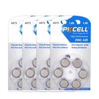 24pcs4cards pkcell hearing aid batteries a675 675a za675 675 pr44 zinc air battery 1 4v