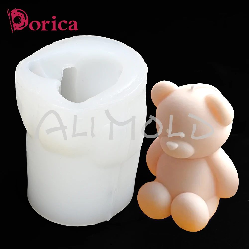 3D большой сидячий медведь фотомагнитный гипс украшение для дома своими руками