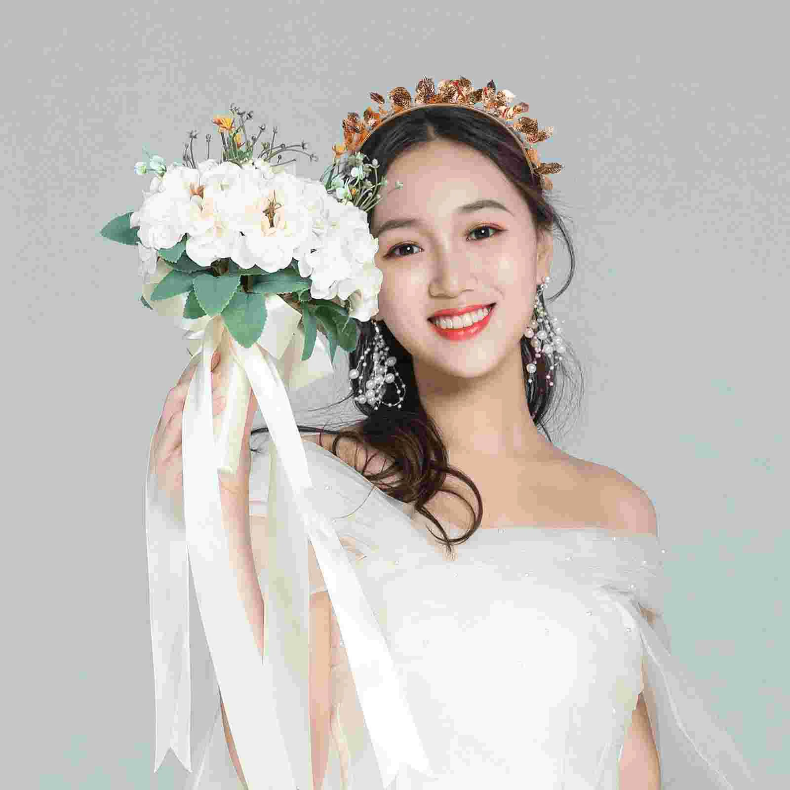 Повязка на голову ручной работы в виде листьев свадебный аксессуар для волос