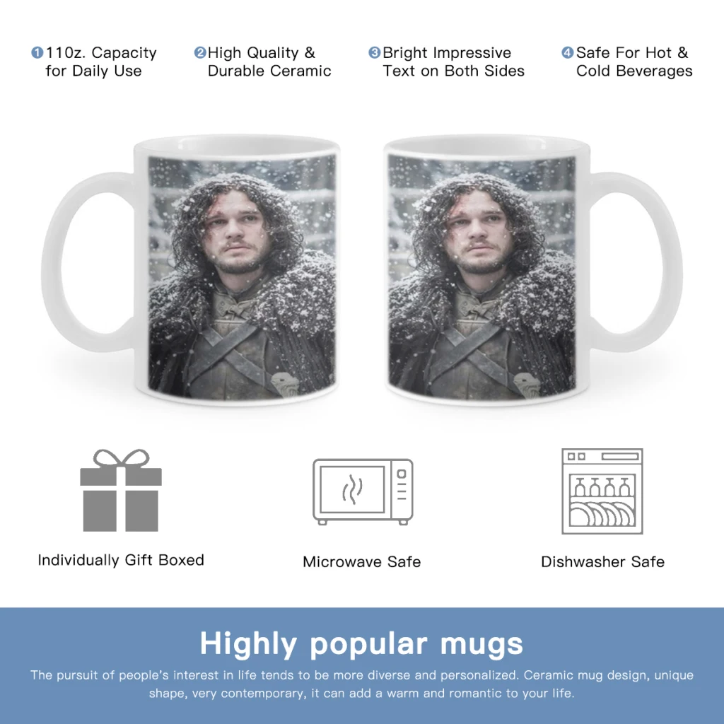 Керамическая чашка K-Kit Harington кофейная овсяная для завтрака кружка творческой