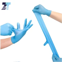 blue black disposable gloves 100pcs s m l xl latex free synthetic nitrile gloves cleaning beauty salon lab tattoo car repair
