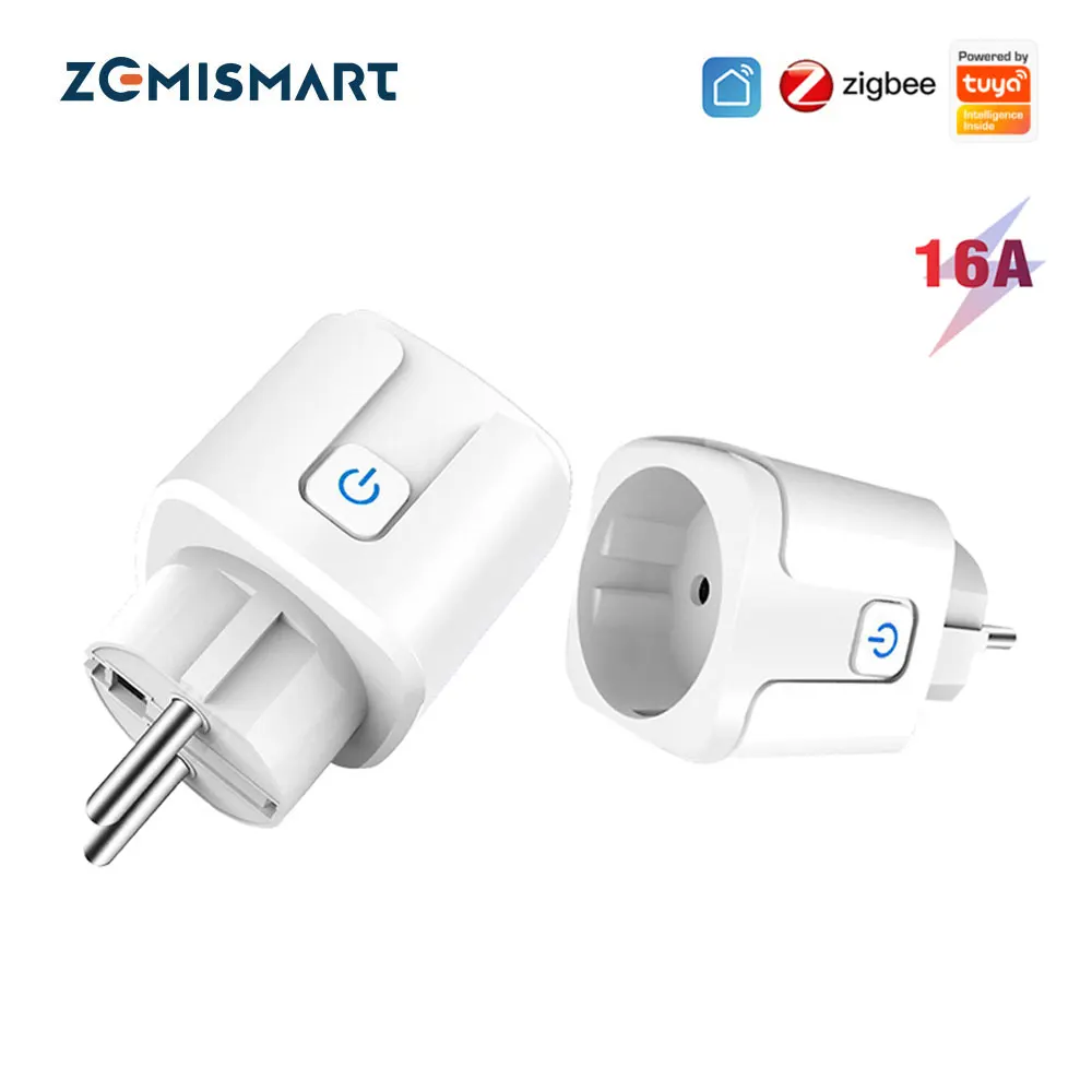 

Zemismart Tuya Zigbee EU Plug 16A Smart Socket with Energy Monitor Function Alexa Google Home Voice Control Zigbee Mesh Outlet