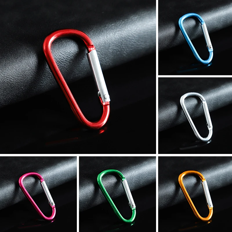 

20PcsMini Silver Aluminum SpringCarabiner Snap Hook SurvivalOutdoor CampingTools