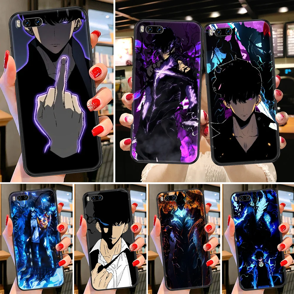 

Чехол для телефона solo leveling из аниме для Xiaomi Mi Max, Note 3, A2, A3, 8, 9, 9T, 10 Lite Pro, Ультрачерный роскошный силиконовый чехол-бампер с рисунком