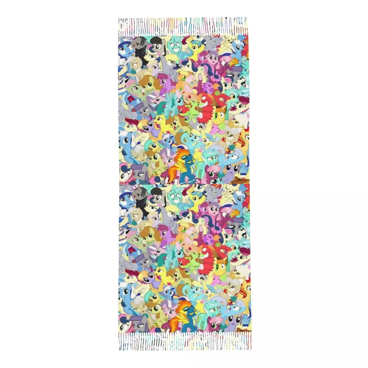 My Little Pony Background Mess Шарф для женщин осень-зима шаль накидка длинные шарфы с