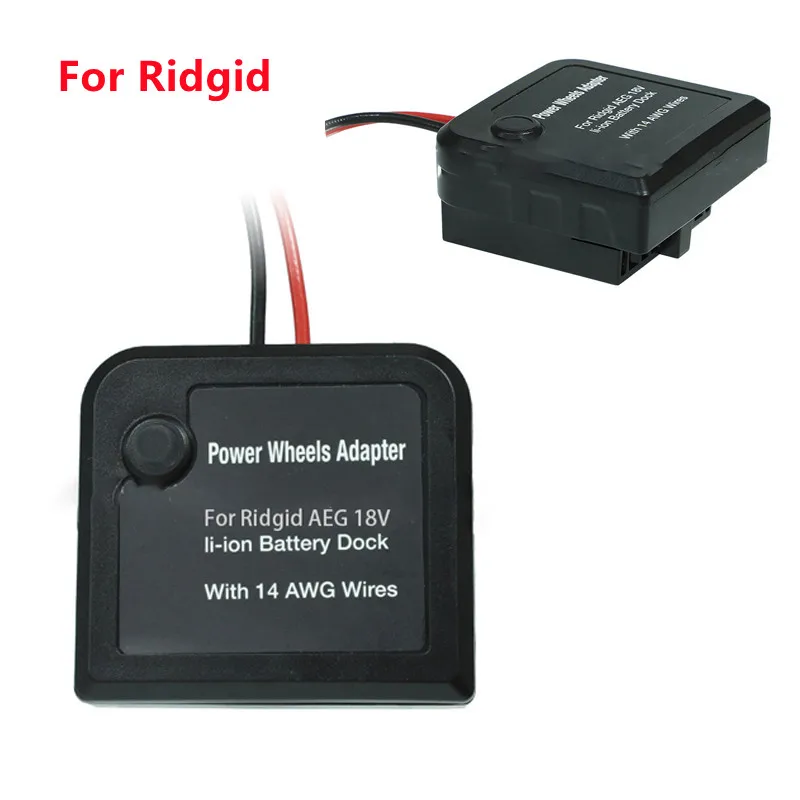 

Power Wheels Adapter For Ridgid AEG 18V Li-Ion Battery Dock Power Connector 14 Awg Wires Connectors Adapter Tool Accessories