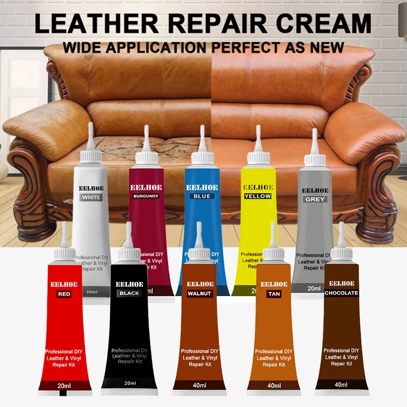 

10 Colors Car Leather Repair Gel Repair Agent Vinyl Repair Tool Car Leather Complementary Repair Sofas Coats Refurbishing Paste