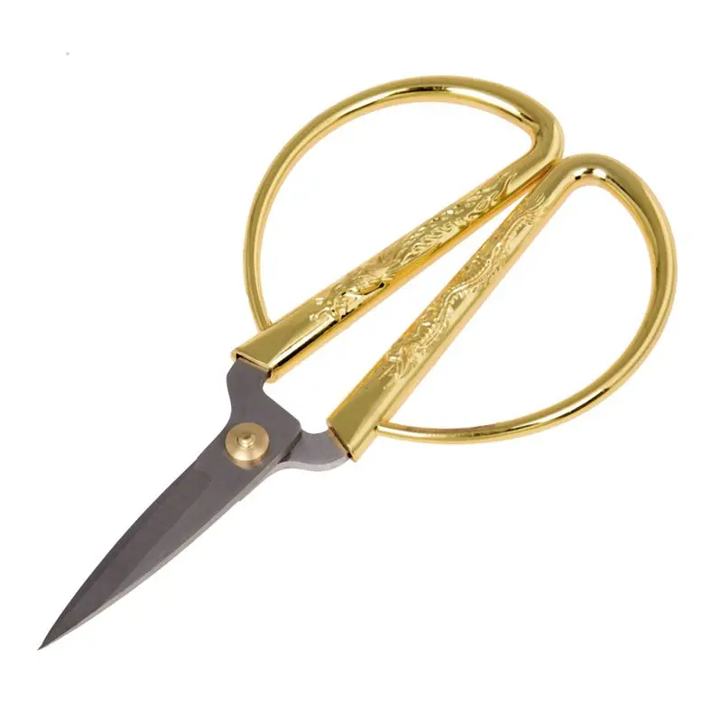 

Carved Gold Tone Dragon Metal Handle Bonsai Scissors