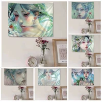 beauty anime kawaii girl hanging bohemian tapestry wall hanging decoration household wall art decor