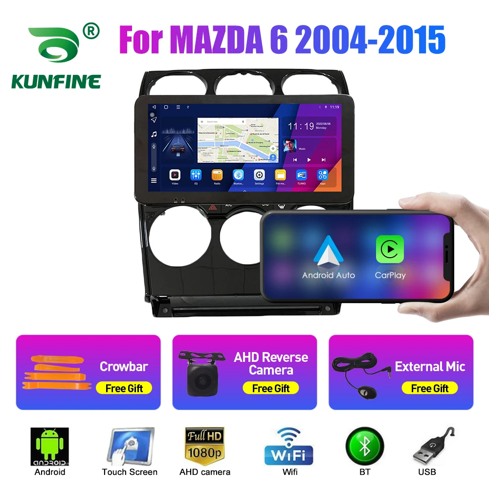 

Автомобильный радиоприемник 10,33 дюйма для MAZDA 6 2004-2015 2Din Android Восьмиядерный автомобильный стерео DVD GPS навигатор плеер QLED экран Carplay
