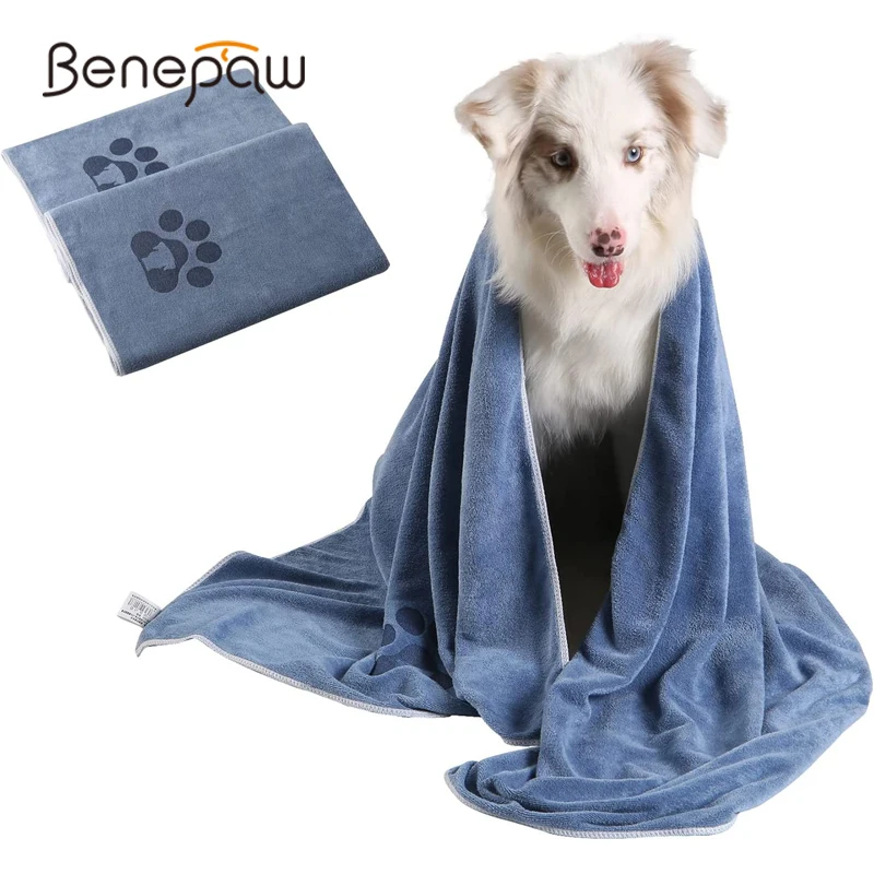 

Benepaw Super Absorbent Dog Bath Towel Lightweight Soft Microfiber Grooming Pet Towel For Small Medium Large Dogs Cats