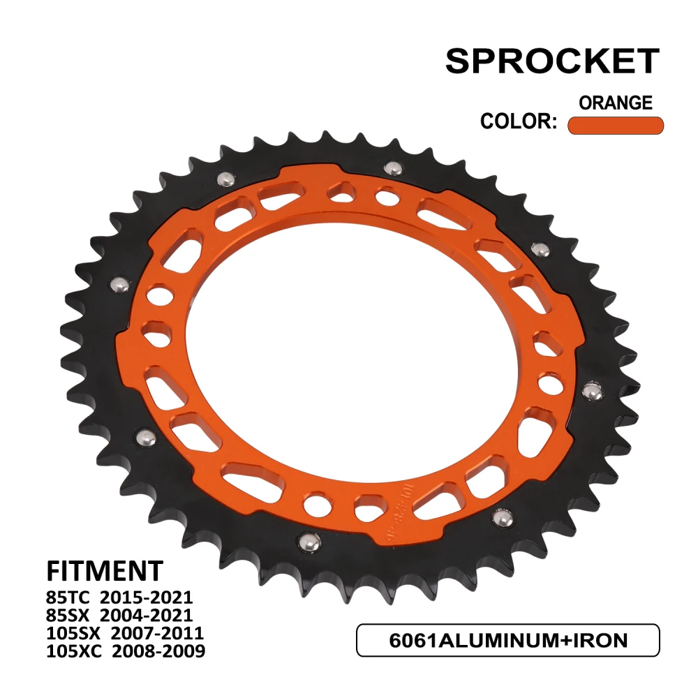 

Motorcycle 46T Rear Sprocket Chain For KTM SX85 2004-2021 SX105 2007-2011 XC105 2008-2009 SX XC For Husqvarna TC85 2015-2021 TC