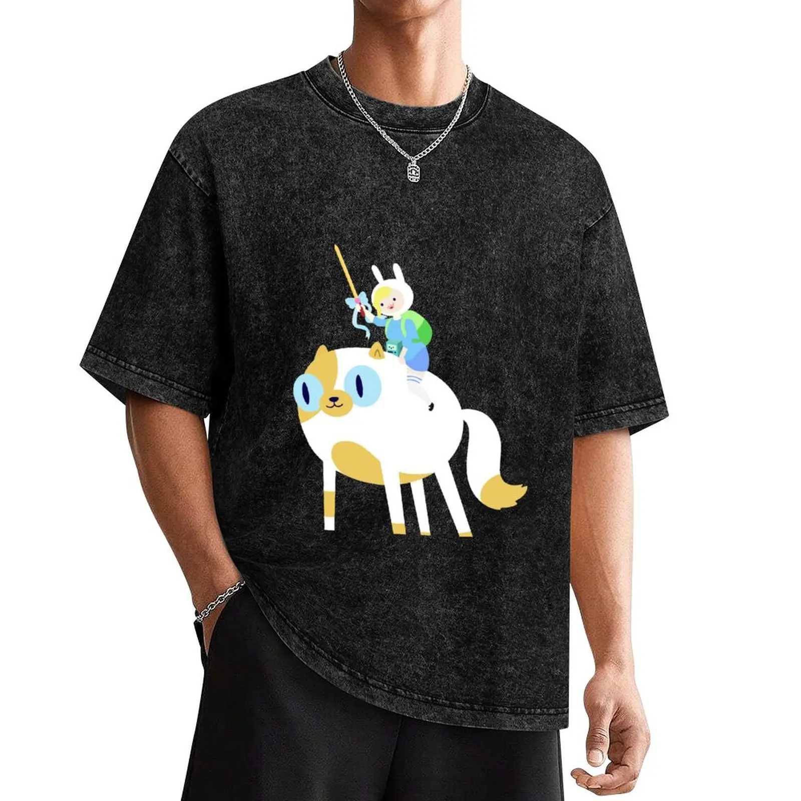 Футболка Время приключений с Фионеной и Тортом корейские модные рубашки мужские