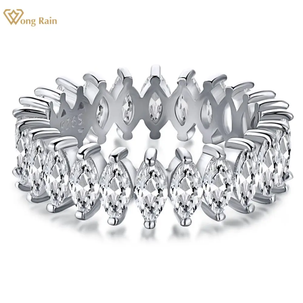 

Wong Rain хип-хоп 925 пробы серебряные ограненные бриллианты с высоким содержанием углерода Свадебные обручальные кольца ювелирные украшения оп...