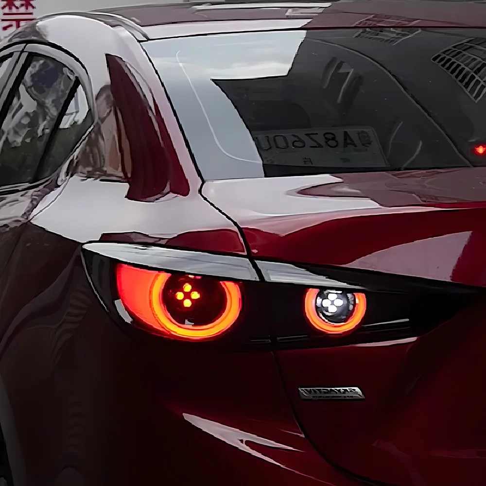 Фото Для Mazda 3 Axela 2014-2018 автоматические задние фонари в сборе, обновление автомобильных светодиодных задних фонарей, мигающий сигнальный светильник, инструменты, аксессуары №1