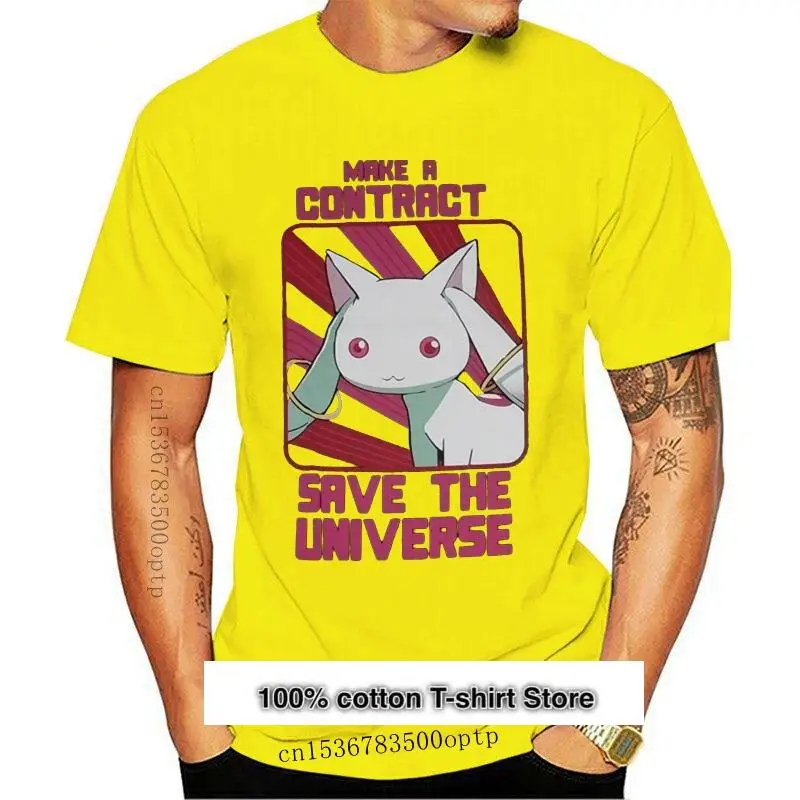 

Ropa para hombre Puella Magi Madoka Magica Kyubey Make A Contract para mujer, camiseta
