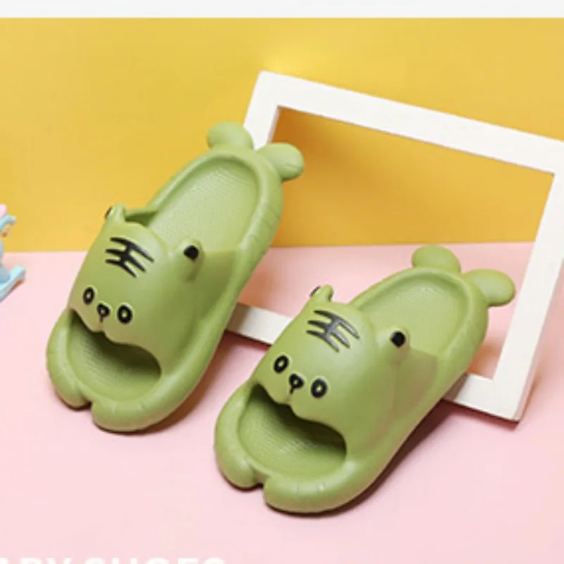 

Children's Slippers Summer Parent-Child Cartoon Tiger Summer Boys and Girls Lovely Soft Soled Anti-Skid Indoor Bathroom Sandals