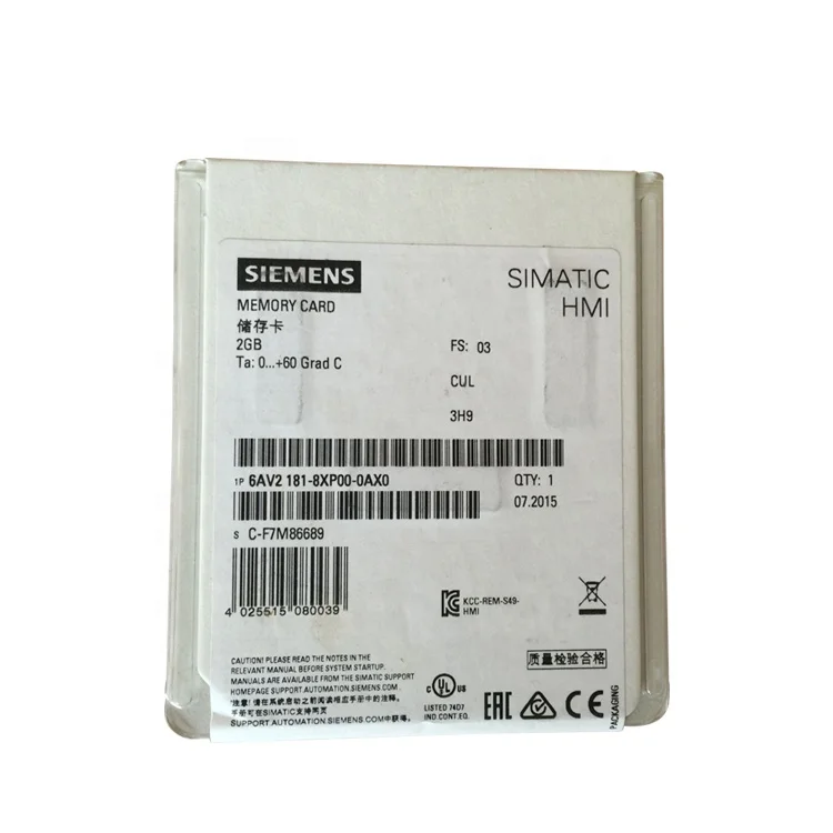 

6AV2181-8XP00-0AX0 SIMATIC HMI memory card 2GB secure digital card for SIMATIC HMI comfort panel