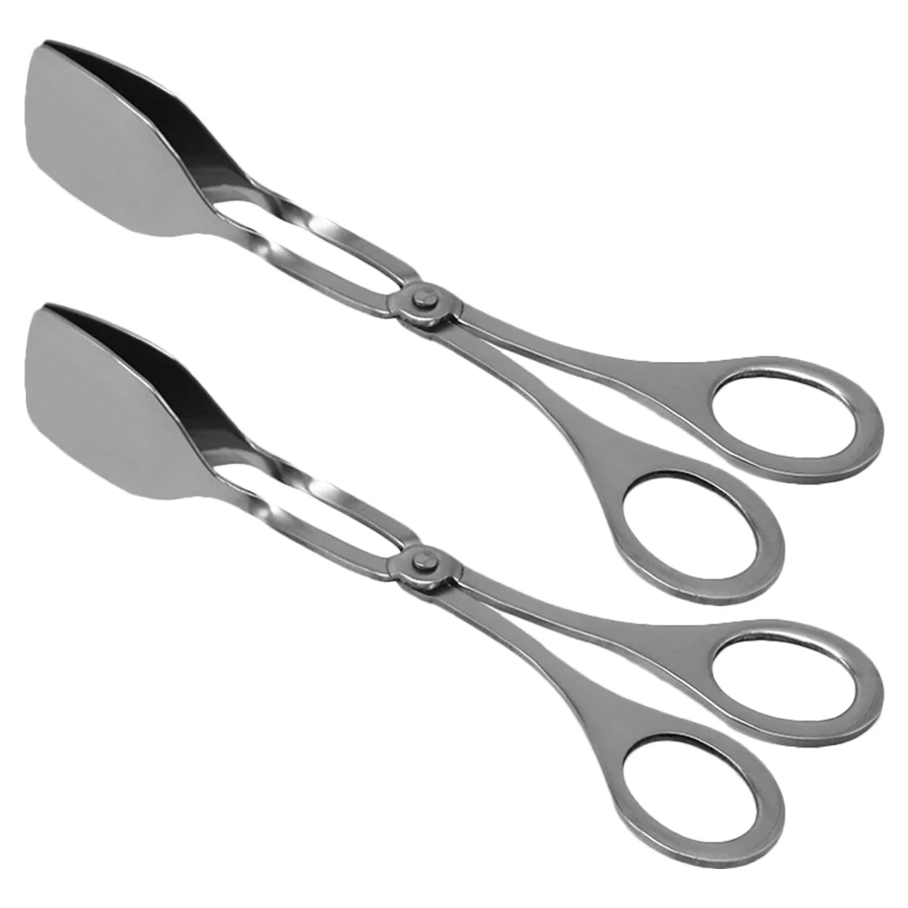 

2 Pcs Tongs Kitchen Pliers Buffet Dessert Clamps Practical Food Clips Bakery Grill