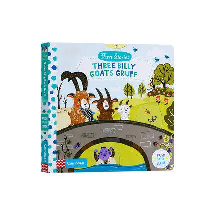 

First Stories Three Billy Goats Gruff Original Children's English Books Board Book Colouring English Activity Story Book