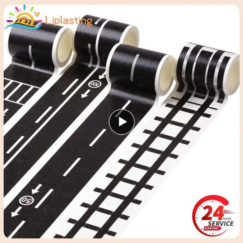 

1~10PCS Creative DIY Road Highway Railway Paper Tape Removable Track Road Kids Traffic Car Toy Floor Sticker House Decoration