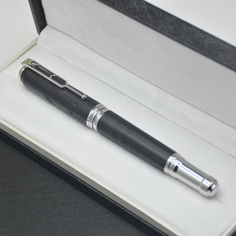 

AAA quality Victor Hugo Black / Silver MB ballpoint pen / Roller ball pen business office stationery luxury mon ball pens