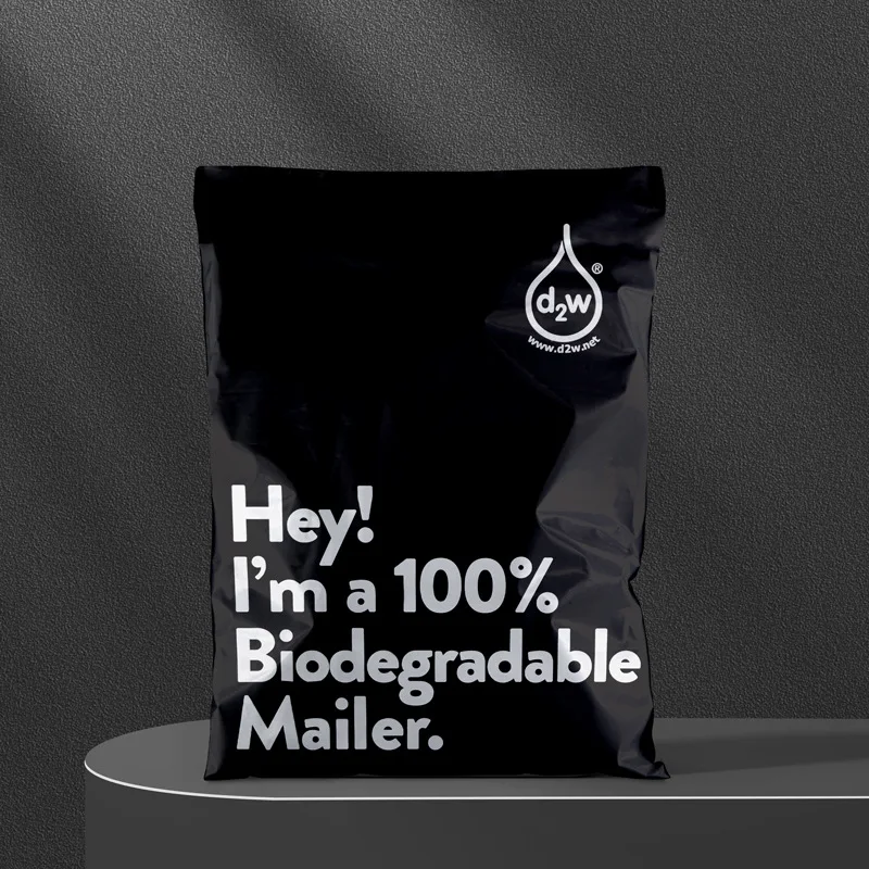 

Waterproof Eco Courier Mail Plastic 100% Biodegradable Envelope Courier Black Bags 50pcs Seal Bag Mailers Mailing Bag Poly