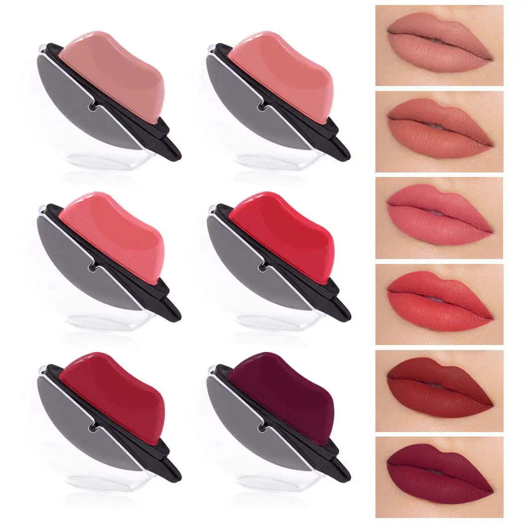 

10g Matte Color Changing Lipstick Lazy Lipstick High Pigment Lip Shape Lipstick Makeup for Women