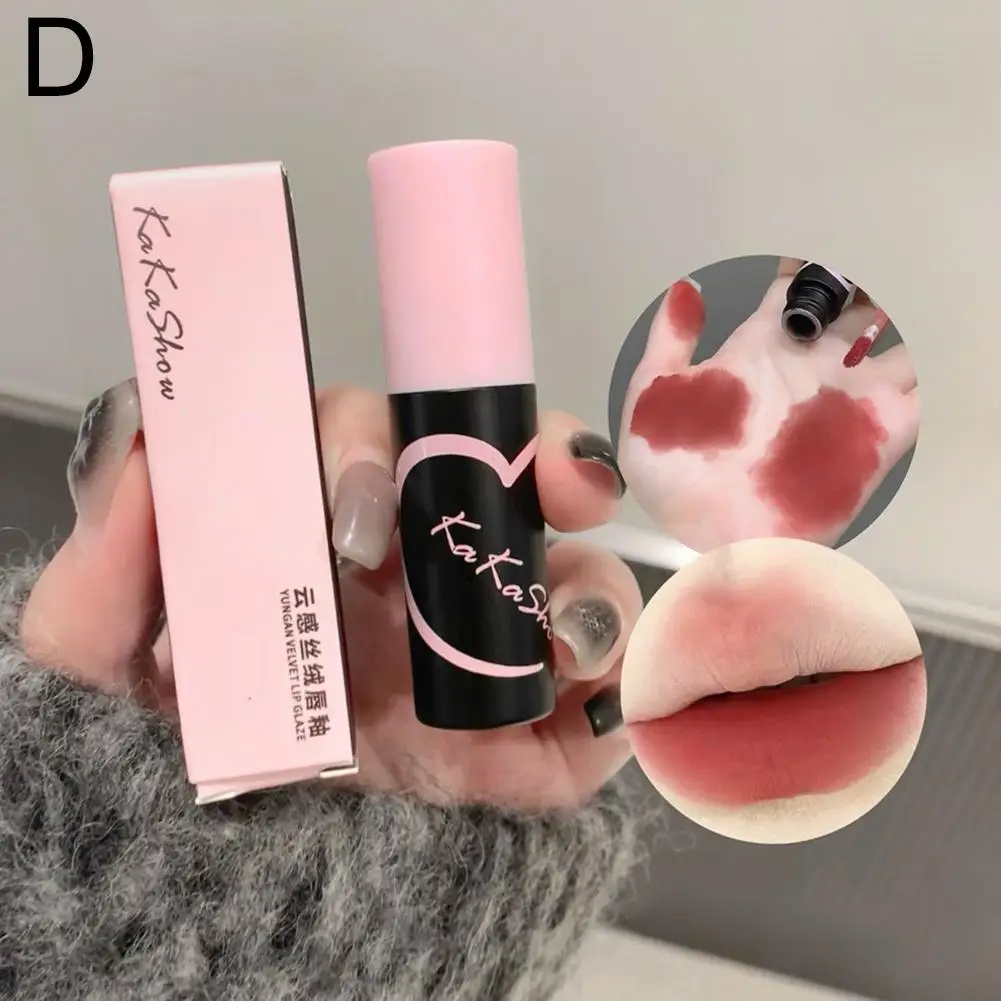 Бархатный блеск для губ 6 cplors матовый красный тинт пигмент водостойкий Красной