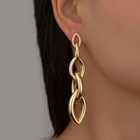 new punk fashion long hollow metal geometric earrings personality simple trend earrings party jewelry exquisite gifts wholesale
