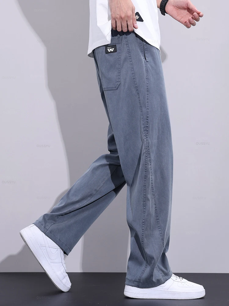 Брендовая одежда летние роскошные мягкие джинсы из лиоцелловой ткани мужские