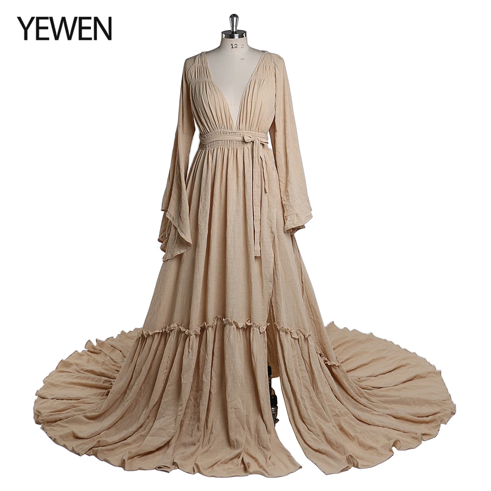 

Long Dress Holiday Party Maxi Robe YEWEN Vestidos Casual 2022 Summer Sundress Beach Photo Shoot Dress YD211230