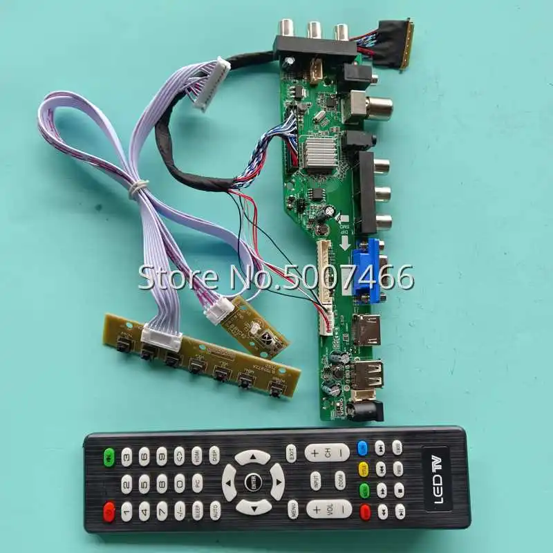 

Плата драйвера ЖК-контроллера для Φ TLS2 40 Pin LVDS VGA AV USB HDMI-Совместимость 1366 768 15,6 "панель 3663 DVB Digital
