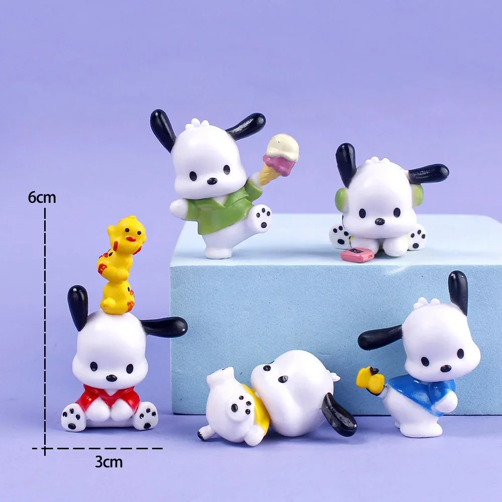 5 Стилей Набор Из Аниме-фигурок Sanrio Kawaii - Cinnamoroll Kurumi My Melody Декоративная Кукла Для