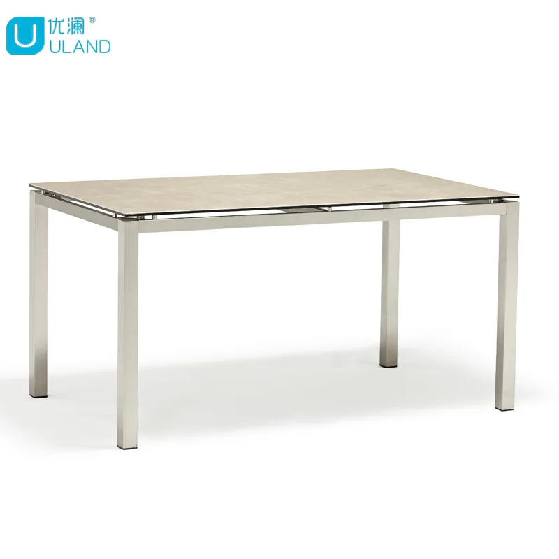 

ULand Stainless Steel Living Room Square Dining Kitchen Table Furniture With HPL Table Top
