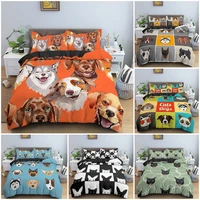 23pcs 3d cartoon animals bedding set soft cozy duvet cover for childrens bedroom king queen twin single baby size bedclothes