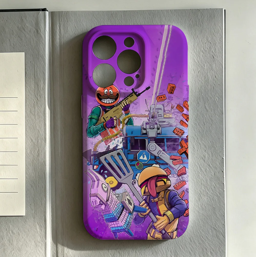 Фото Глянцевый жесткий чехол из поликарбоната Game Hot F-Fortnites для iPhone 17e 17 16e 16 15 14 13 12 11 Air Pro Max XS XR XSMax 6 7 8 Plus №1