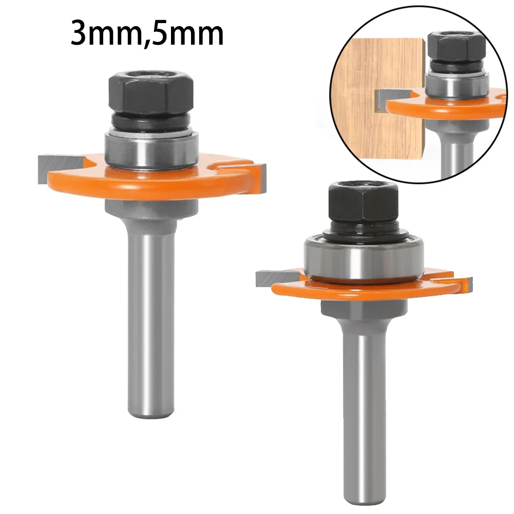 

1pc 8mm Shank T Type Router Bit With Bearing Biscuit Joint Slot Cutter Woodworking Milling Cutter For Wood Slotting Router Bit