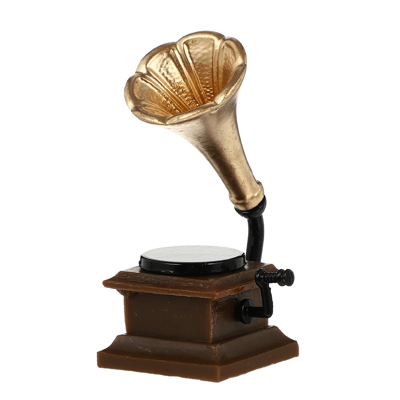 

Retro Mini Phonograph Decor Mini Scene Adornment Vivid Doll House Accessory