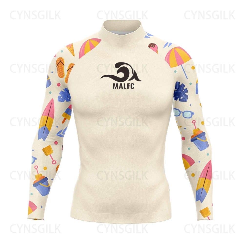 Мужская одежда для серфинга MALFC купальник Rashguard UPF 50 футболка с длинным рукавом