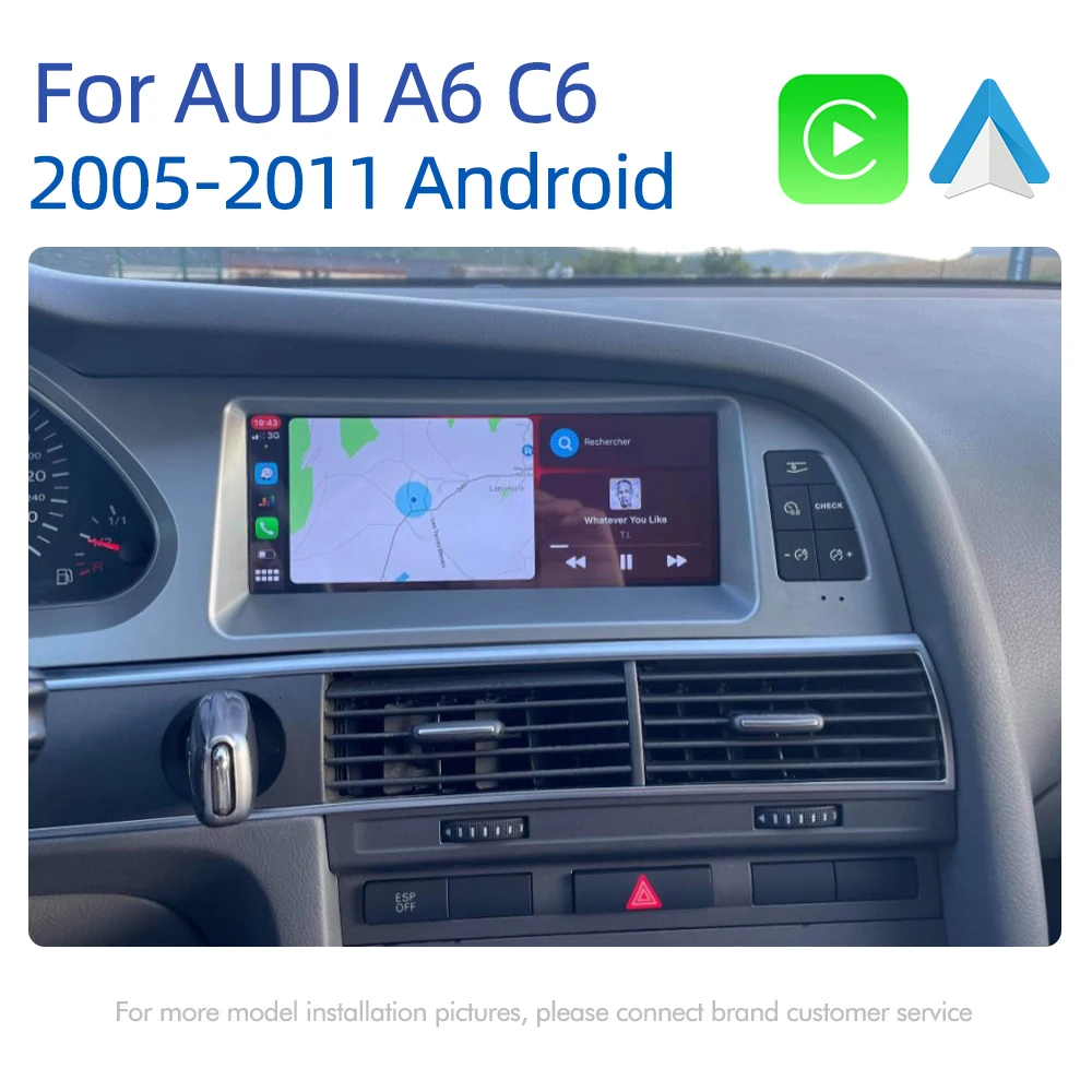 Android 12 8+128GB CarPlay For Audi A6 C6 4f 2005-2009 MMI 2G 3G GPS Car Multimedia Player Navigation Auto Radio Stereo DSP WIFI images - 6
