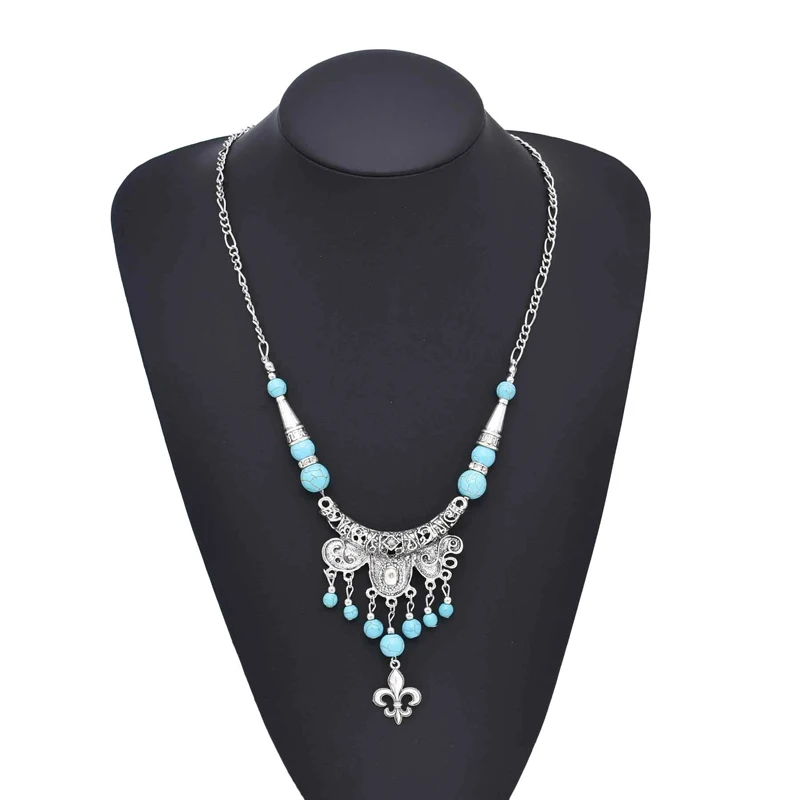 Этническое женское Оригинальное винтажное ожерелье с бусинами и кисточками