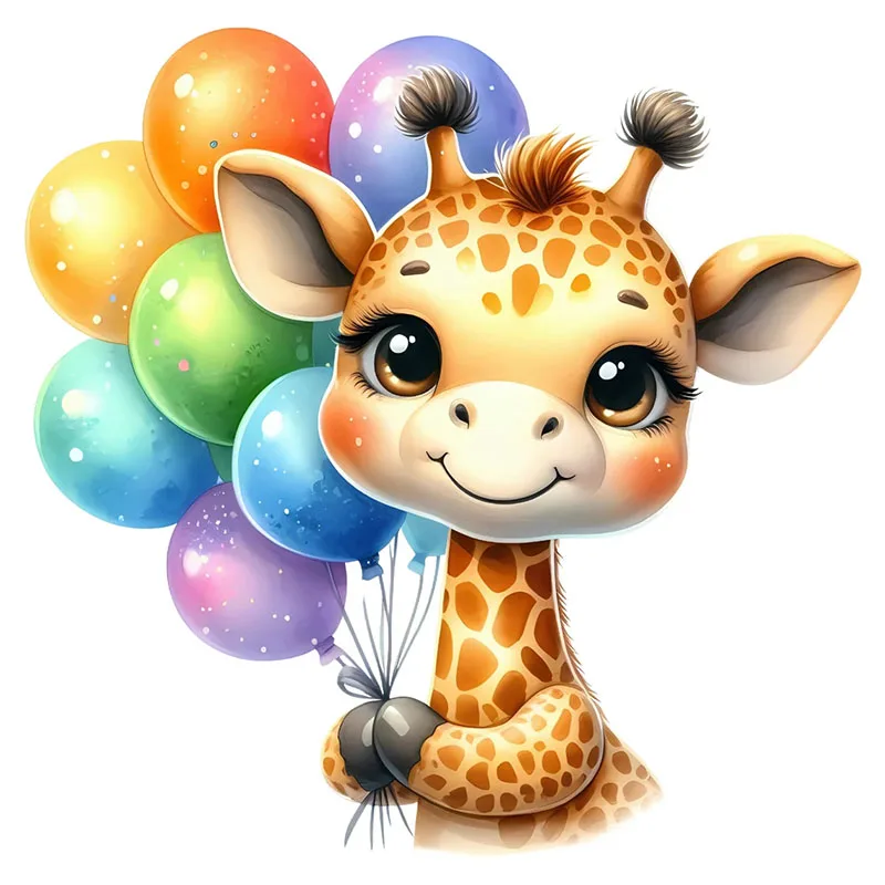 

Радужная наклейка с жирафом