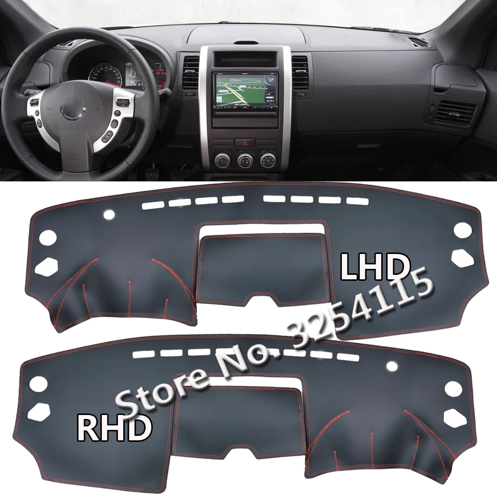 

Pu Leather Dashmat Suede Dashboard Cover Pad Dash Mat Carpet Car Styling Accessories for Nissan X-trail Xtrail T31 2008-2013