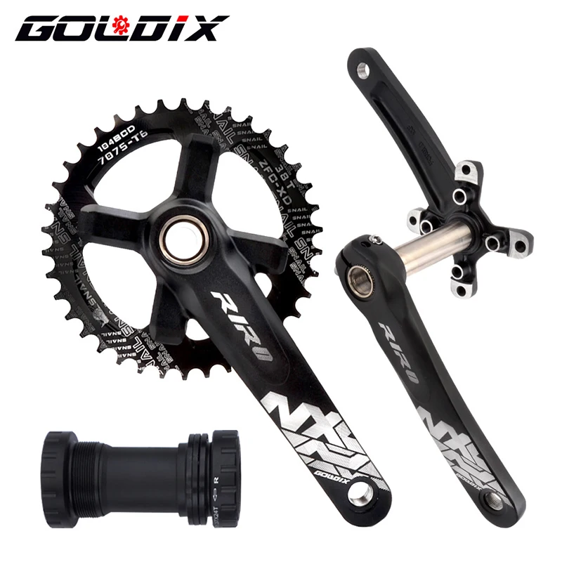 GOLDIX RIRO 104BCD велосипедный Кривошип 170 мм 175 Hollowtech 32/34/36/38/40T MTB 68/73 Нижний Кронштейн