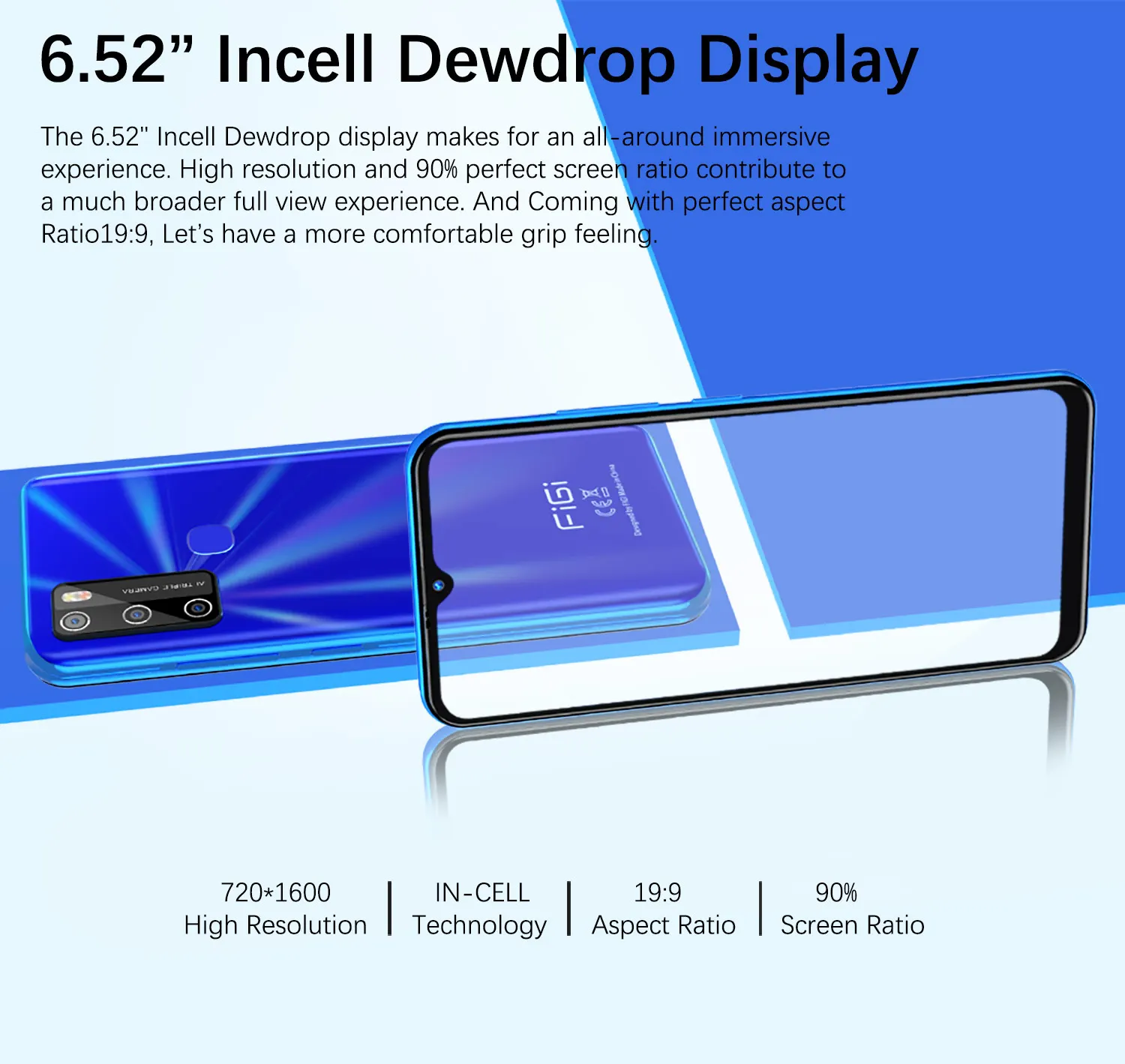 Figi Note 11 pro Android 11 Smartphone 6.52 inch Incell Display 4GB RAM 64GB ROM 13MP AI Triple Camera MTK Chip 5200Mah Battery